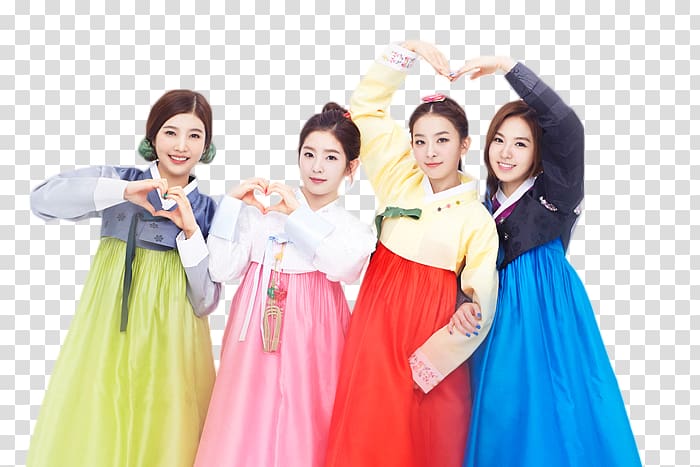 Hanbok Red Velvet Korean idol K-pop, hanbok transparent background PNG clipart