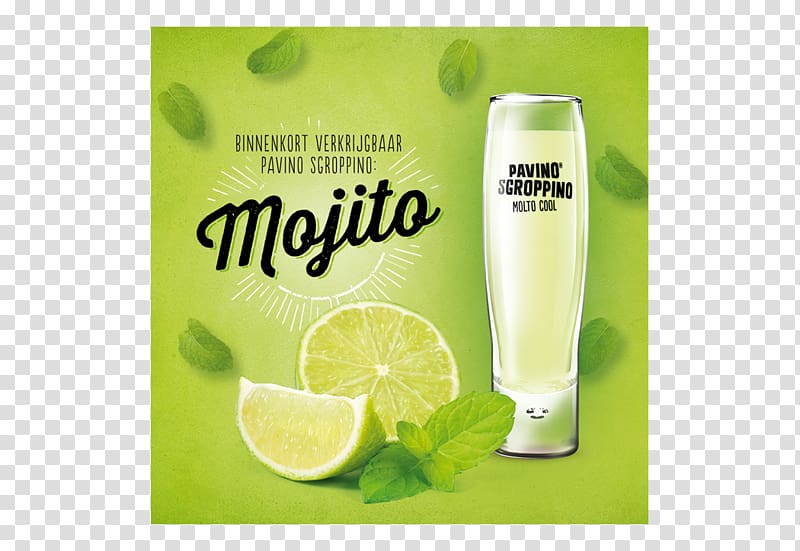 Limeade Mojito Juice Caipirinha, studio flyer transparent background PNG clipart