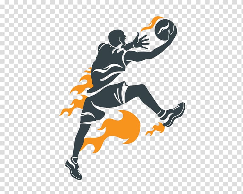 basketball player illustration, Logo Sport , Basketball player character high, definition deduction material transparent background PNG clipart