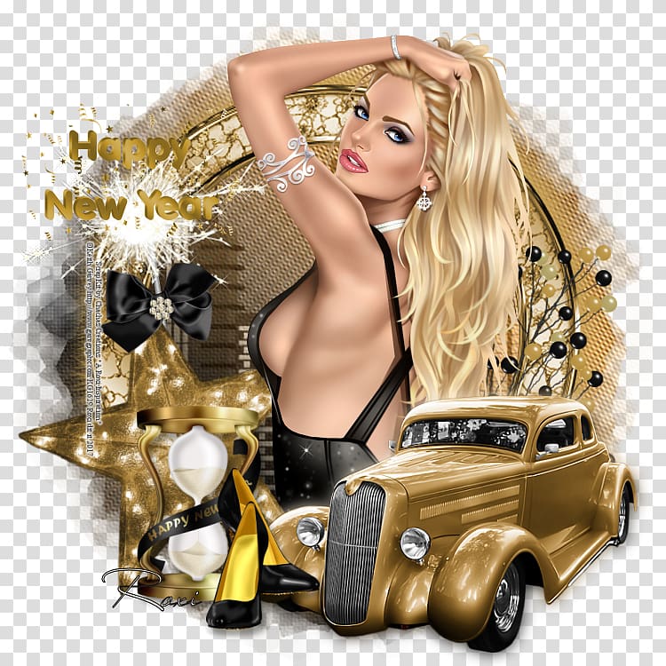 #résolutions2018 Car Blond Pin-up girl Automotive design, car transparent background PNG clipart