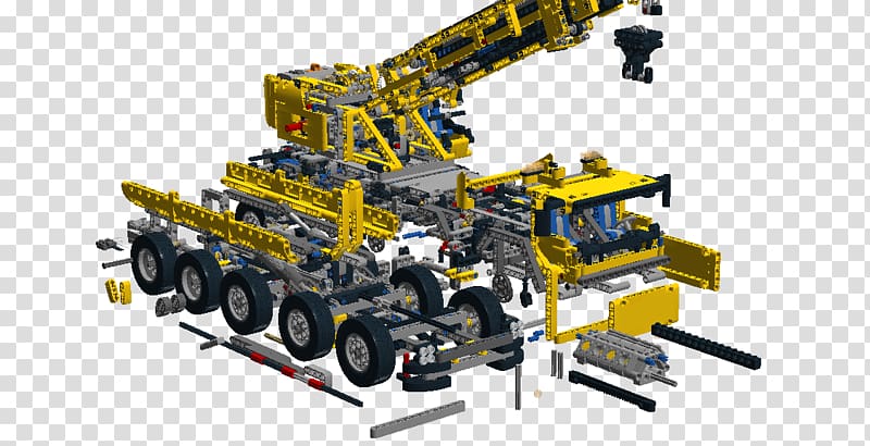 Crane LEGO Engineering Machine, Mobile Crane transparent background PNG clipart