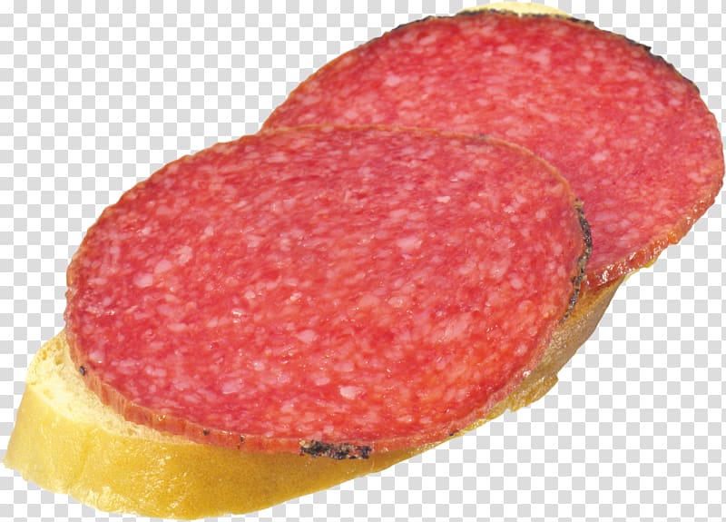 Sausage Hamburger Butterbrot Salami, Sandwich transparent background PNG clipart