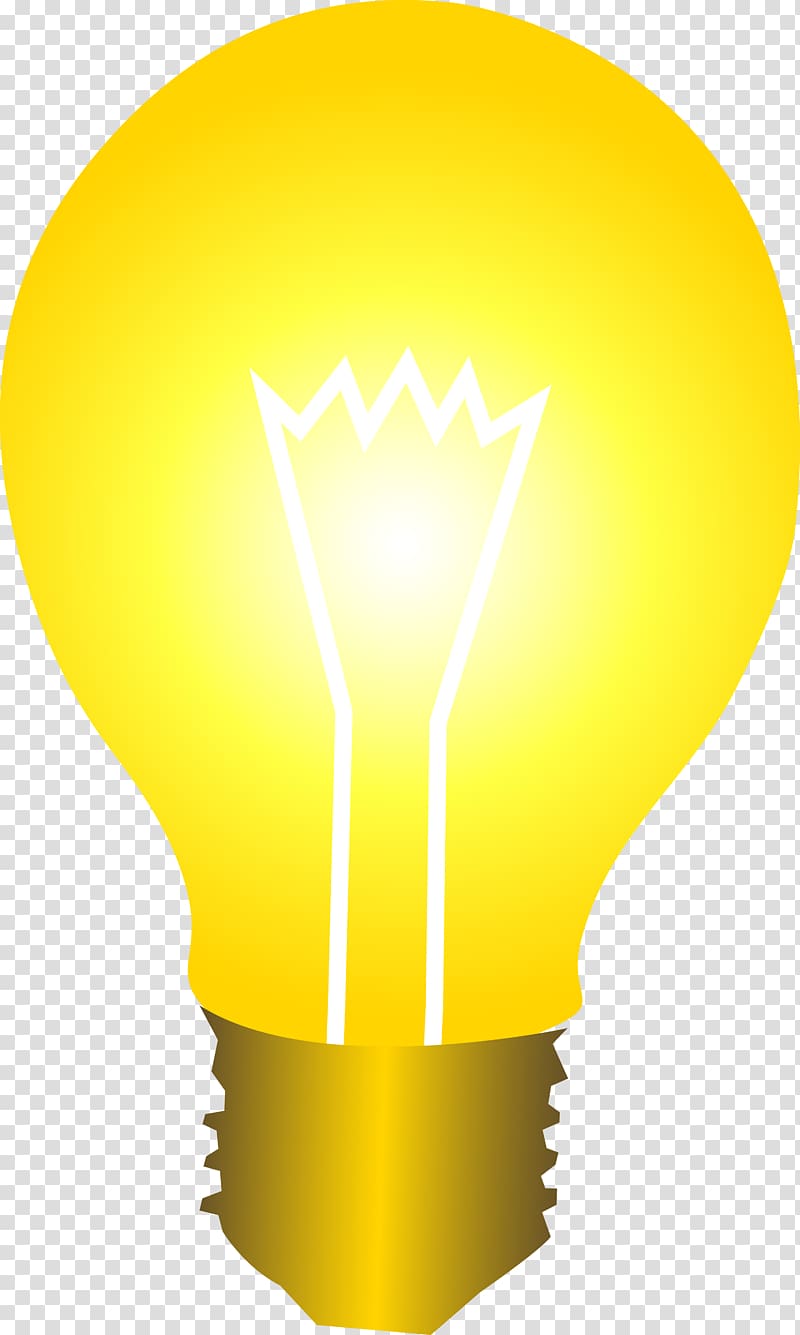 Incandescent light bulb Energy Yellow, Idea transparent background PNG clipart