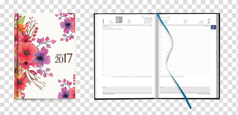 Paper clip Diary Notebook Ring binder, Flores Mexicanas transparent background PNG clipart