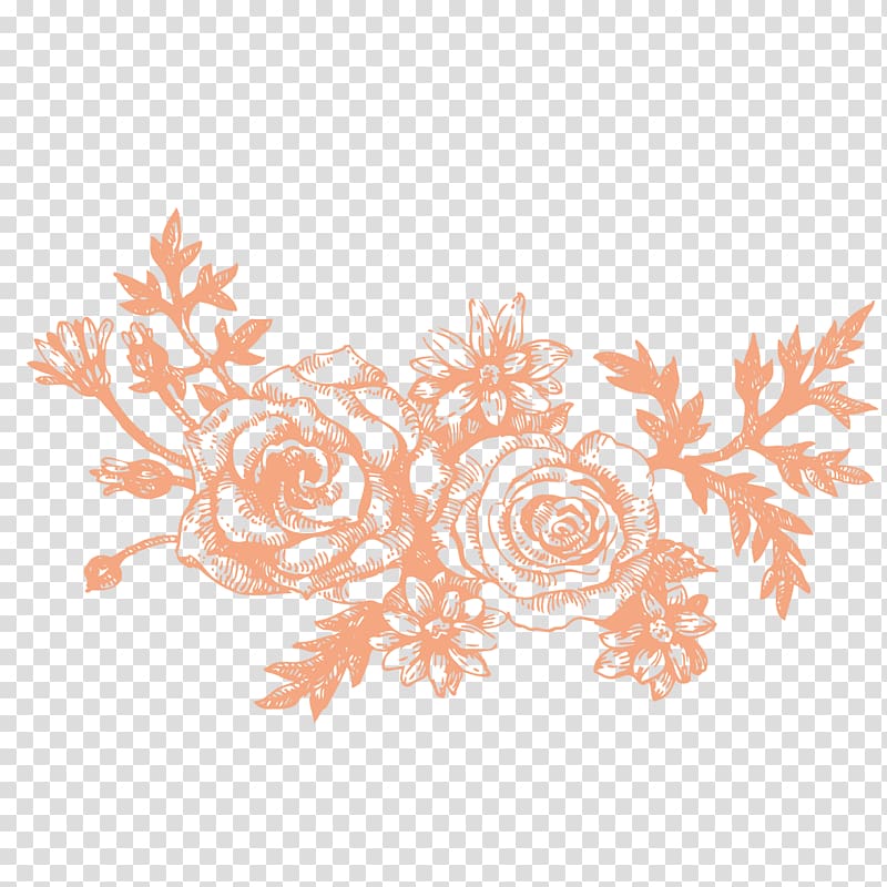 Flower Drawing, Fine monochrome hand-painted flowers material transparent background PNG clipart