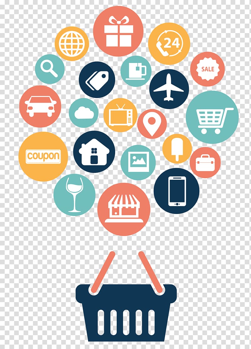 online shopping logo illustration, Web development Web design Online shopping E-commerce Icon, Internet shopping icon material transparent background PNG clipart