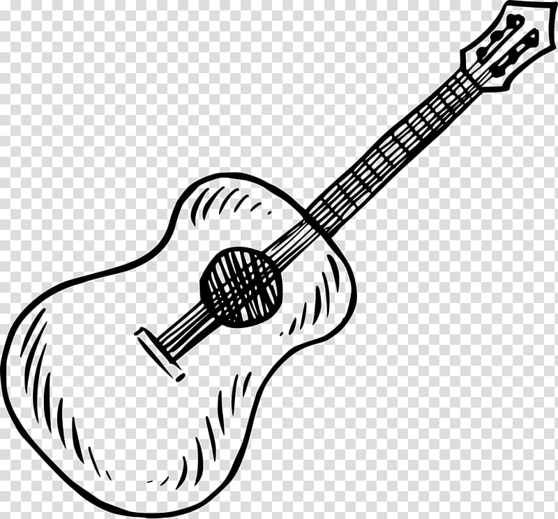 Drawing Acoustic guitar Painting Musical Instruments, guitar transparent background PNG clipart