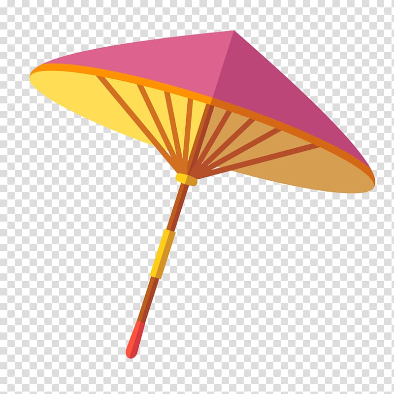 Oil-paper umbrella, Pink paper umbrella transparent background PNG clipart