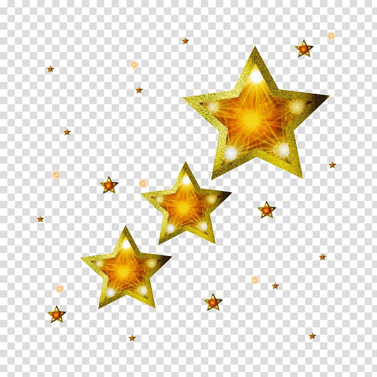 Star of Bethlehem Gold , Golden star decoration transparent background PNG clipart