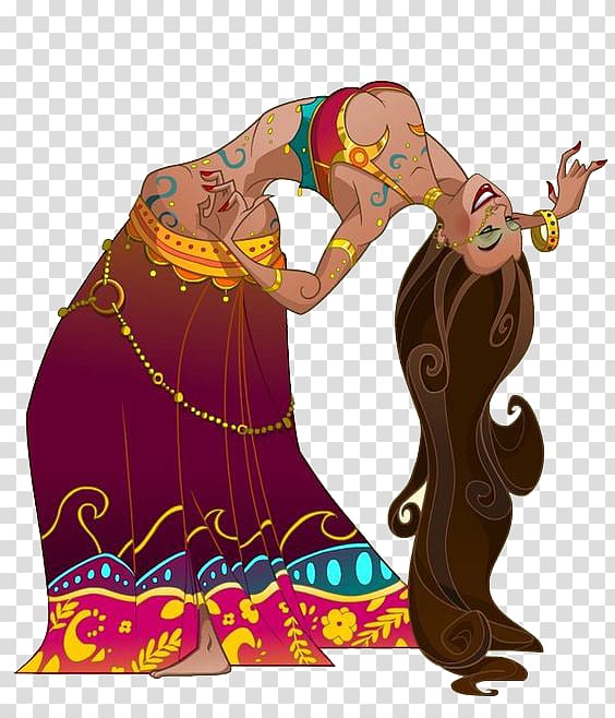 American Tribal Style Belly Dance Tribal Fusion Art, belly dancer transparent background PNG clipart