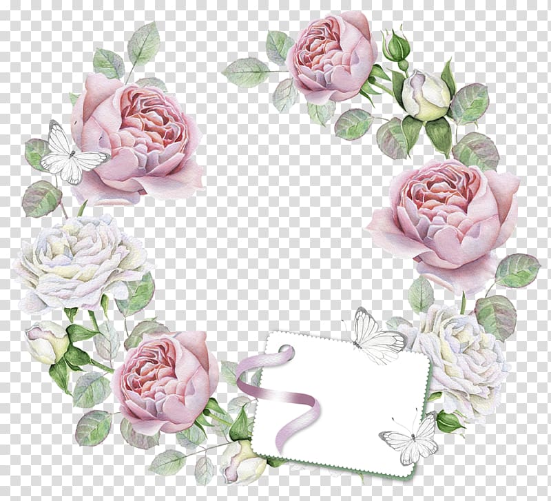 pink and white flowers illustration, Wedding anniversary Happiness Wish, Flower garlands transparent background PNG clipart