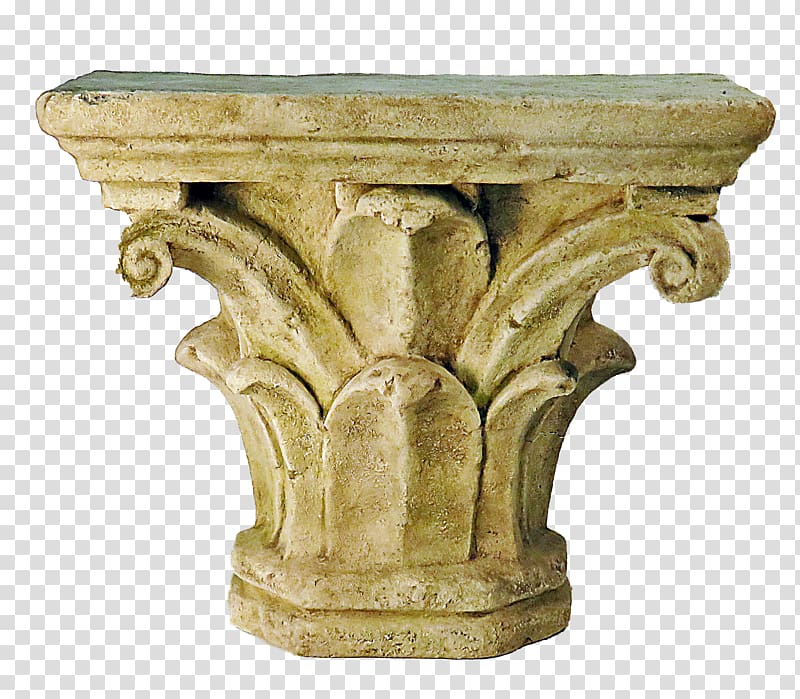 Table Stone carving Cast stone Furniture Column, marble pillar transparent background PNG clipart