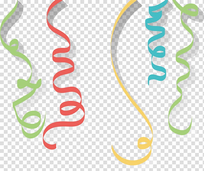Cartoon color holiday ribbon transparent background PNG clipart