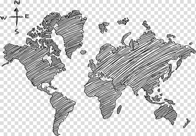 World map Globe Doodle, globe transparent background PNG clipart