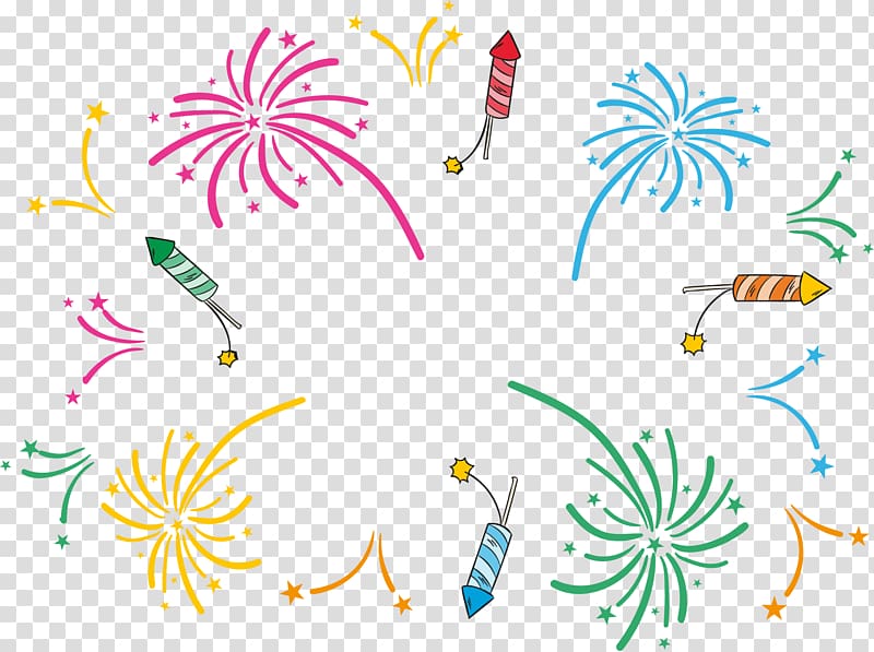 Fireworks New Years Day, color fireworks transparent background PNG clipart