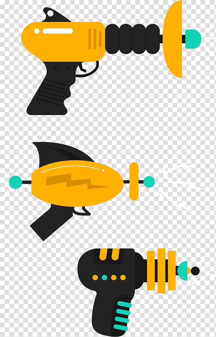 Science Fiction Future , Yellow science fiction weapon transparent background PNG clipart