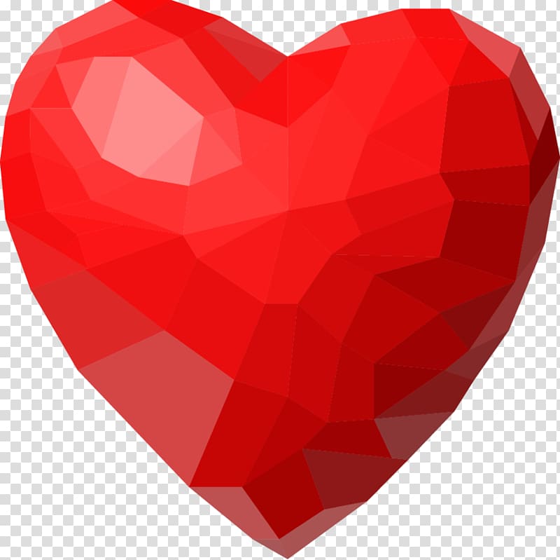 Red Balloon Metallic color Heart Helium, low poly transparent background PNG clipart
