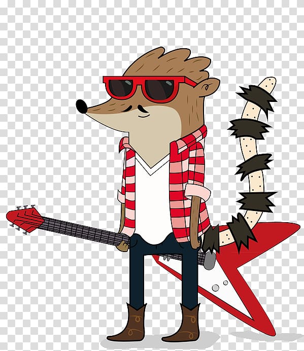 Mordecai Rigby YouTube, cartoon guitar transparent background PNG clipart