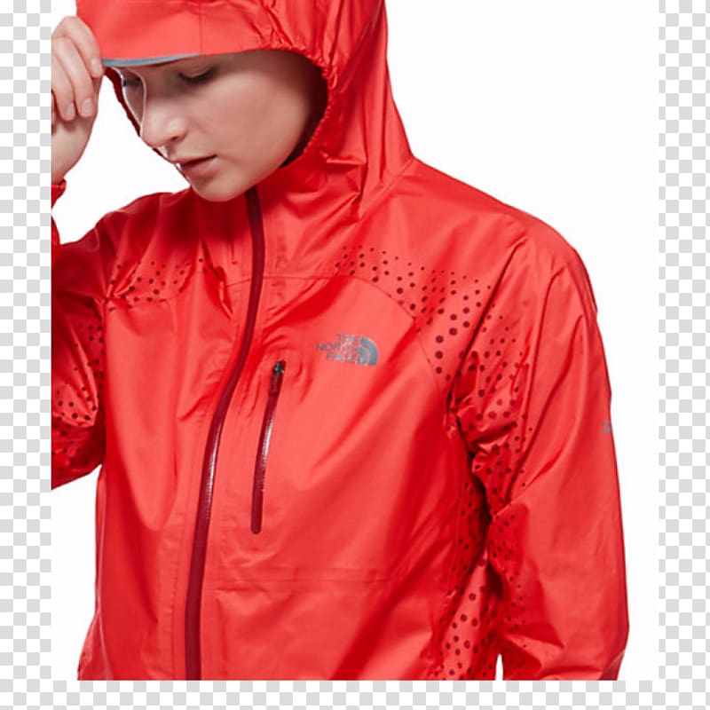 Raincoat Hoodie Jacket The North Face Red, european wind stereo transparent background PNG clipart