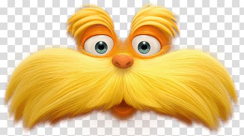 cartoon character illustration, The Lorax Face transparent background PNG clipart