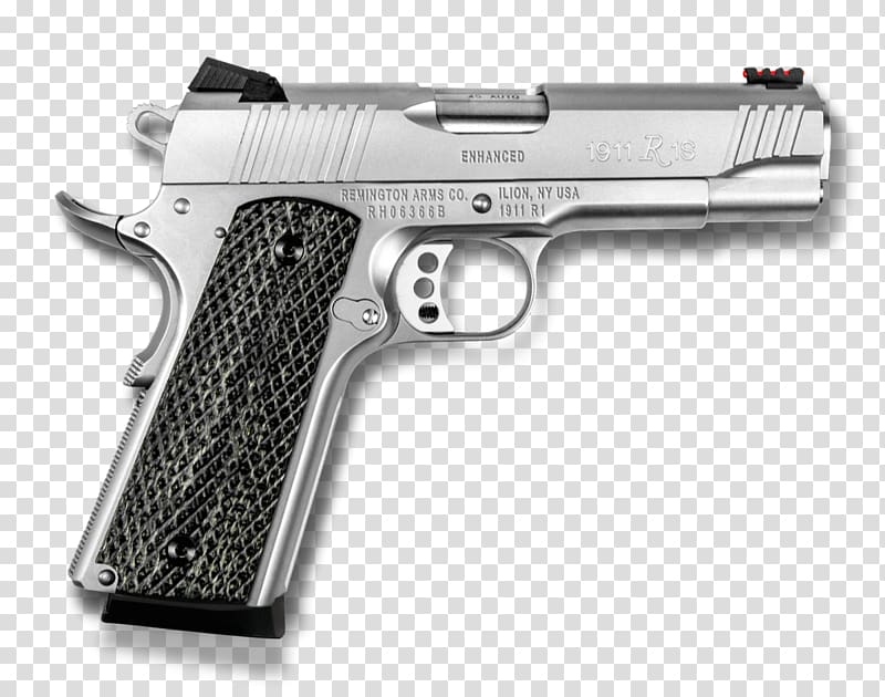 Remington 1911 R1 .45 ACP Remington Arms M1911 pistol Ruger SR1911, Handgun transparent background PNG clipart