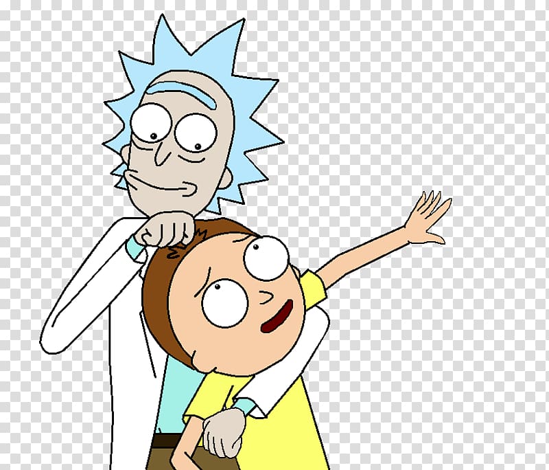 Rick and Morty illustration, Morty Smith Rick Sanchez Sticker T-shirt, rick and morty transparent background PNG clipart