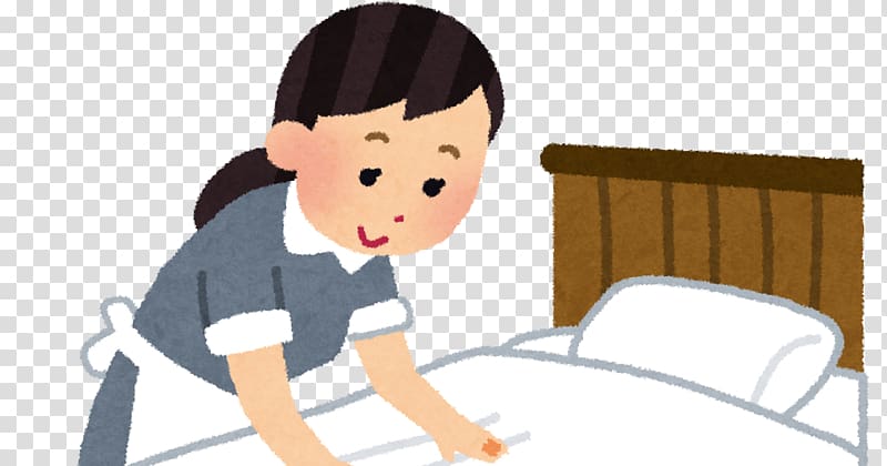 Bed-making Arubaito Room Cleaning, bed transparent background PNG clipart