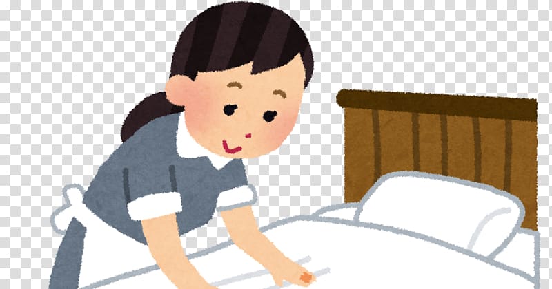 boy making bed clipart for kids