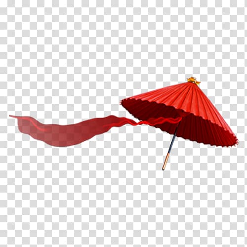 Oil-paper umbrella Red, FIG ribbon red umbrella transparent background PNG clipart