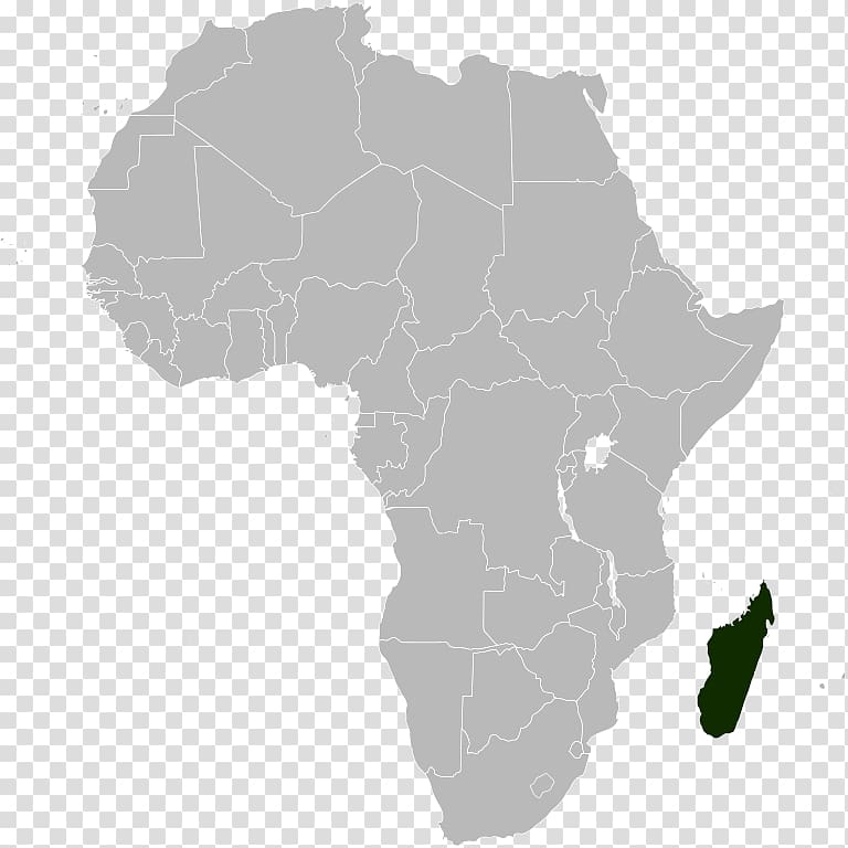 Africa Blank map World map, Madagascar transparent background PNG clipart