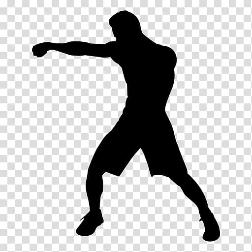 Silhouette Boxing Punch, punch transparent background PNG clipart