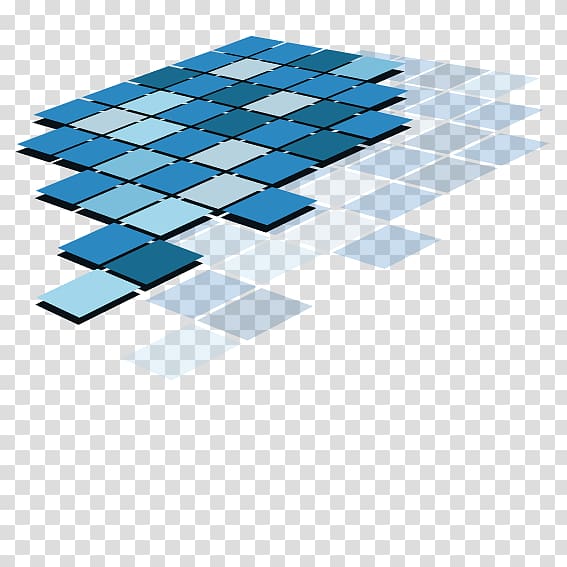 blue and white tiles illustration, Technology , Blue squares of Science and Technology transparent background PNG clipart