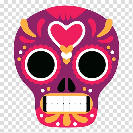 sugar skull illustration, Mexico Calavera Skull Skeleton Day of the Dead, mexico transparent background PNG clipart