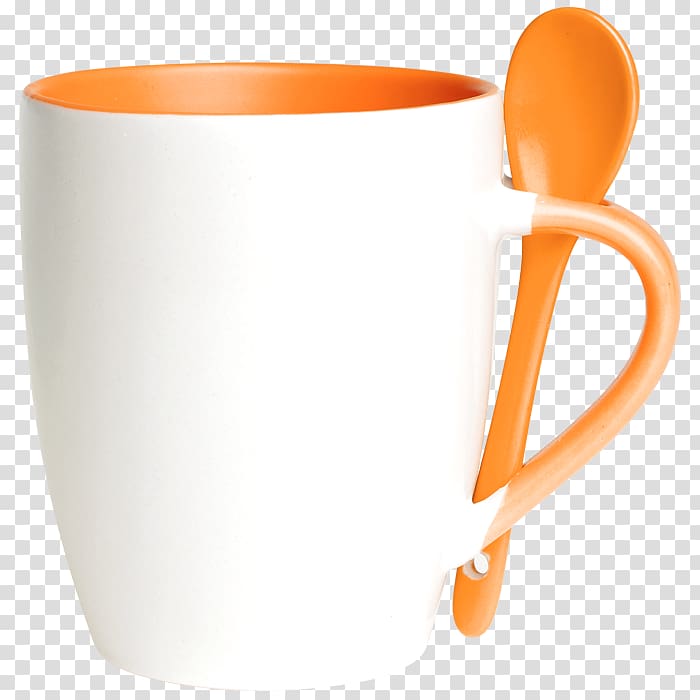 Spoon Mug Ceramic Pottery Coffee cup, spoon transparent background PNG clipart