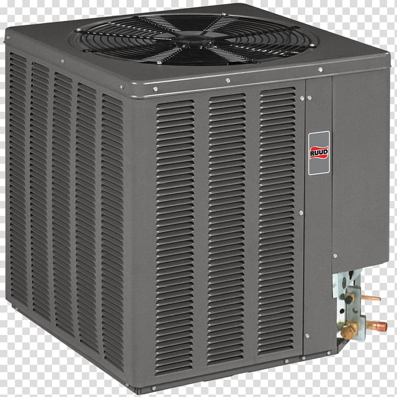 Furnace Air conditioning Rheem Seasonal energy efficiency ratio Condenser, cooling transparent background PNG clipart