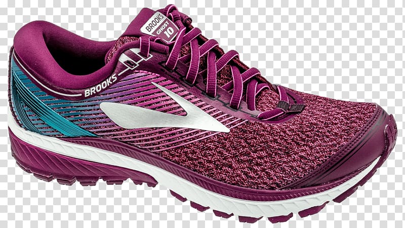 Brooks Sports Sneakers Shoe Purple Coral, purple transparent background PNG clipart