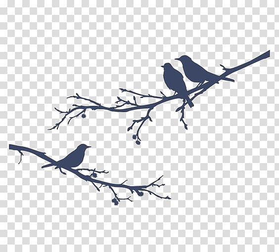 Lovebird Tattoo Branch Tree, Hand-painted birdie transparent background PNG clipart