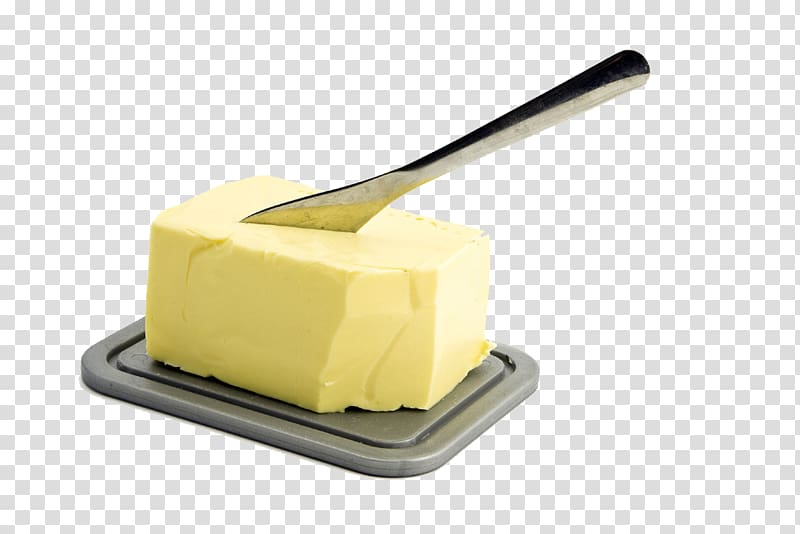 butter and slicer on gray plate, Butter Spread Food , Butter transparent background PNG clipart