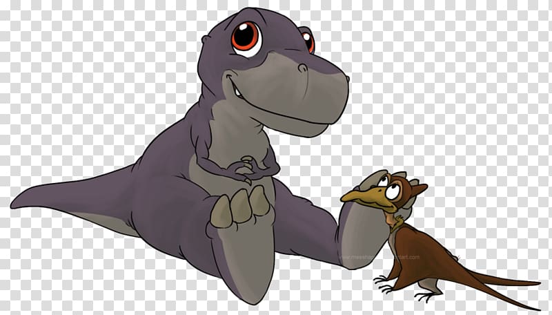 Chomper Petrie Ducky Tyrannosaurus The Land Before Time, dinosaur transparent background PNG clipart