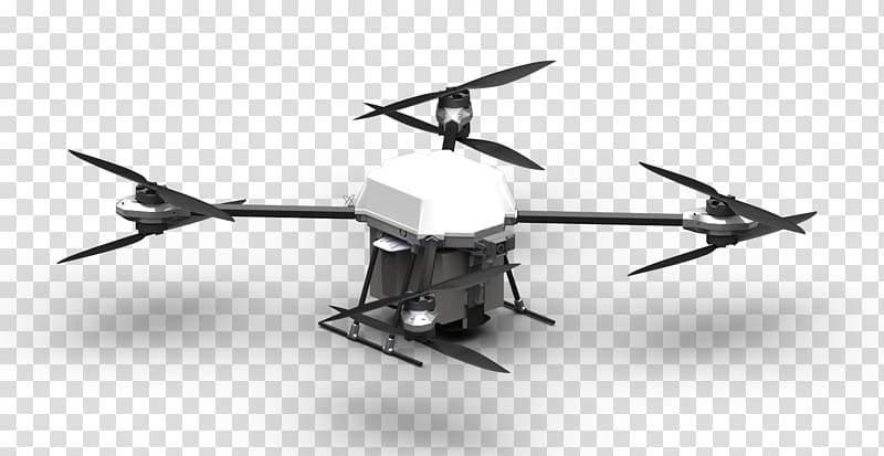 Helicopter rotor Delivery drone Unmanned aerial vehicle Transport Quadcopter, drone shipper transparent background PNG clipart