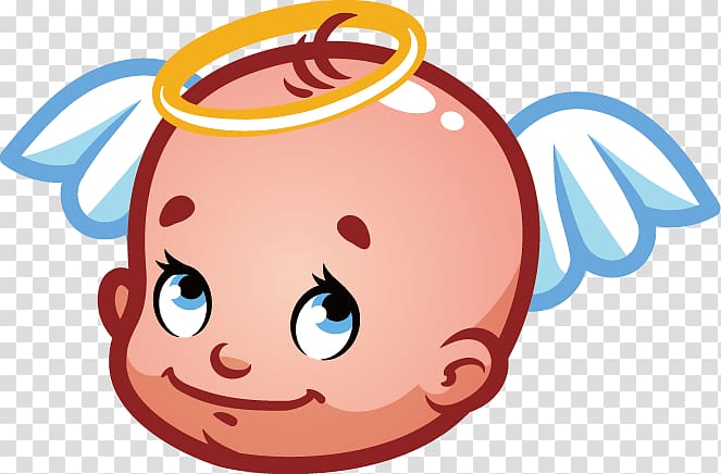 Infant Cartoon Sticker , Angel Baby transparent background PNG clipart