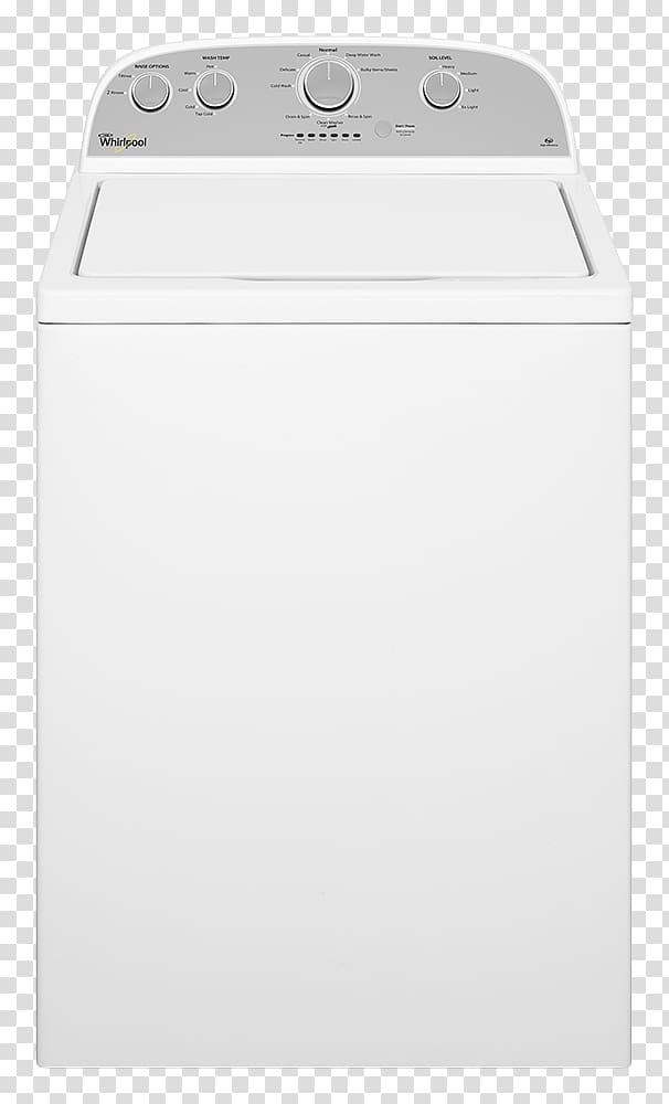 Whirlpool WTW5000D Washing Machines Whirlpool Corporation Home appliance Whirlpool Cabrio 4.3 cu. ft. High, Efficiency Top Load Washer, White, others transparent background PNG clipart