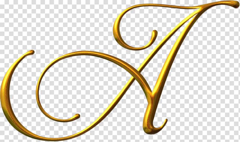 gold-colored letter a , Lettering Alphabet Calligraphy Font, LETRAS transparent background PNG clipart