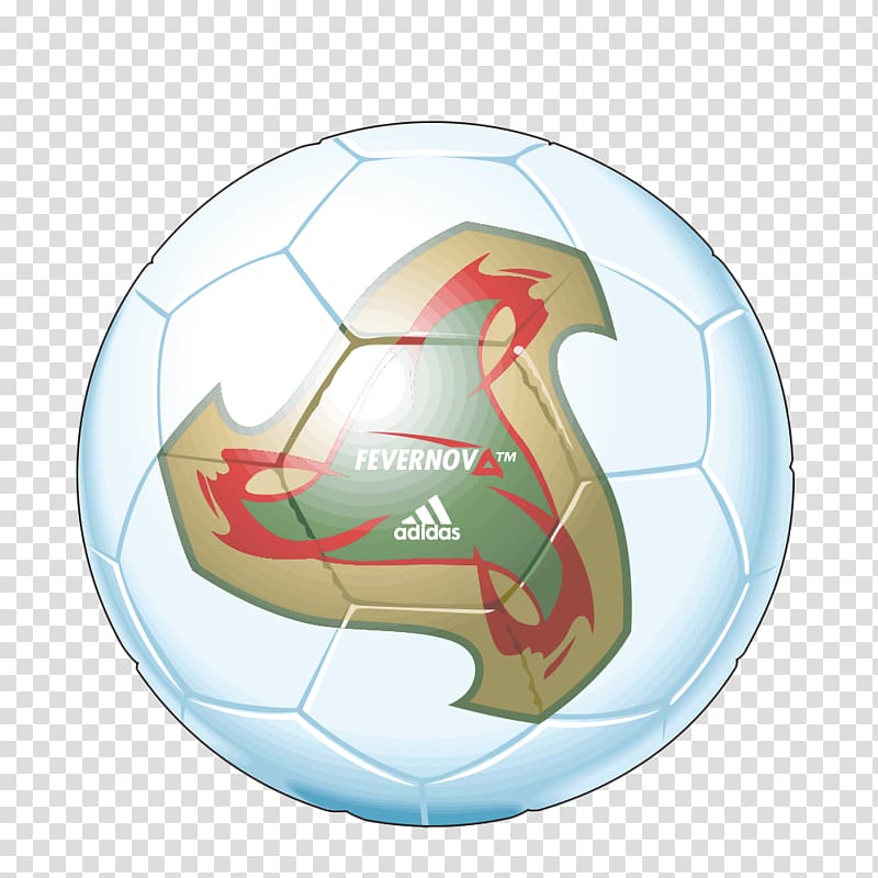 white, green, and brown adidas Fevernov soccer ball, 2002 FIFA World Cup Football Adidas Fevernova, ADIDAS football material transparent background PNG clipart