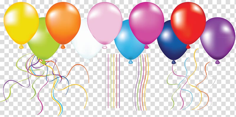 assorted-color balloons digital illustration, Balloon , Large Balloons transparent background PNG clipart