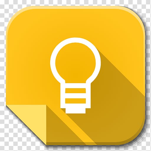 yellow bulb , symbol yellow sign, Apps Google Keep transparent background PNG clipart