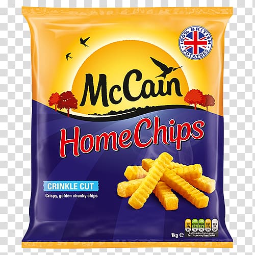 French fries Home fries McCain Foods Frozen food Crinkle-cutting, potato transparent background PNG clipart