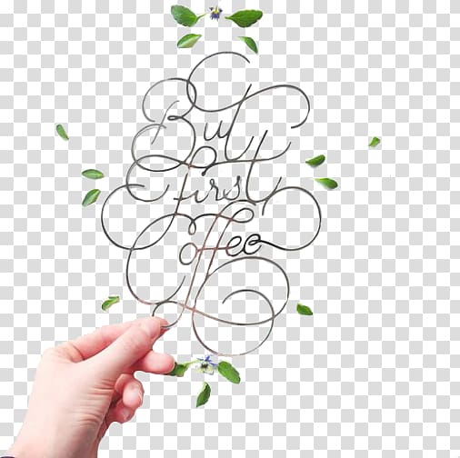 Paper Lettering Typography Graphic design, Food and coffee banners transparent background PNG clipart