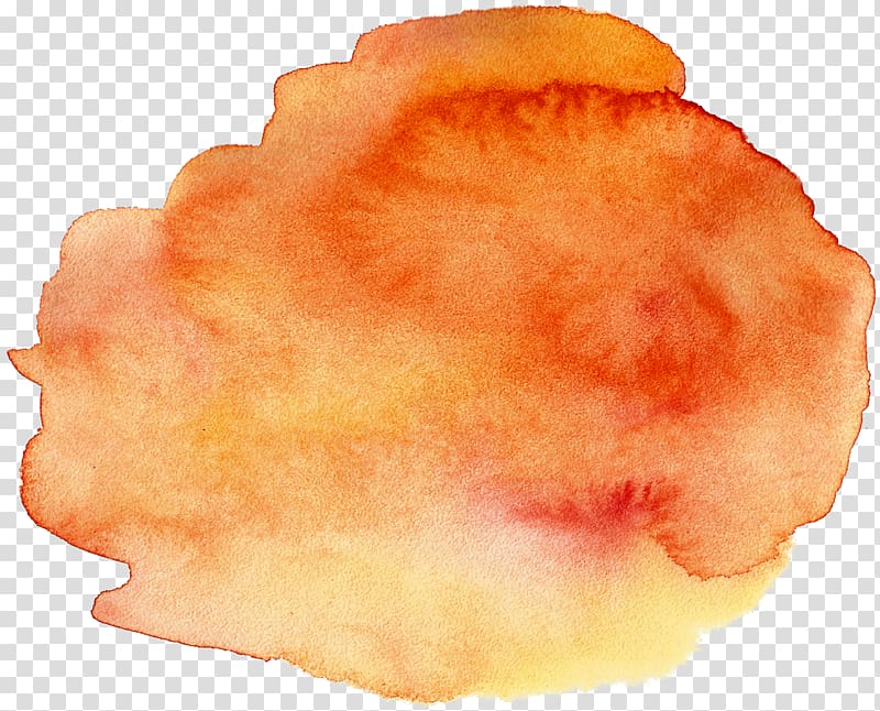 orange watercolor effect transparent background PNG clipart