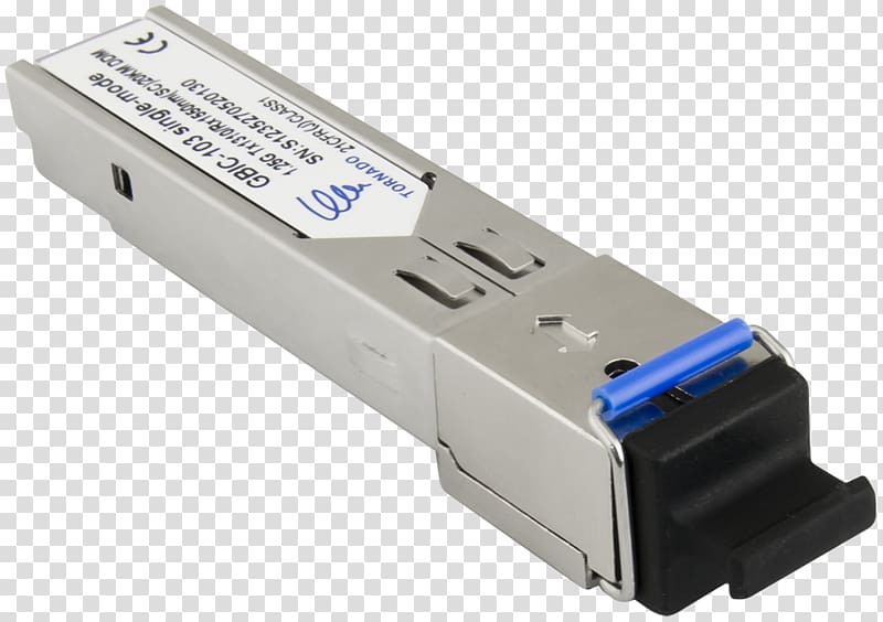 Gigabit interface converter Small form-factor pluggable transceiver Single-mode optical fiber Signal, Multimode Optical Fiber transparent background PNG clipart